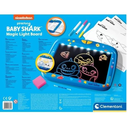 Clementoni Baby Shark varázslatos rajztábla