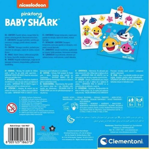 Clementoni Baby Shark Tetováló készlet