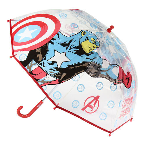 Marvel Captain America - Amerika Kapitány Manuális Esernyő, Gyermek Méret! 74cm Átmérő, 45cm Hosszú!