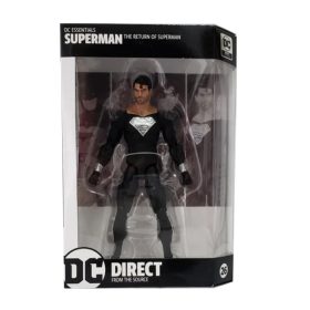   DC Essentials Superman Figura Super Man The Return Black Suit 18cm Új, Bontatlan