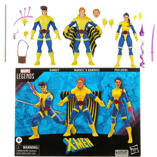 Marvel Legends X-Men 60th Anniversary 3-Pack Gambit, Marvel's Banshee, Psylocke Figura Szett 15cm