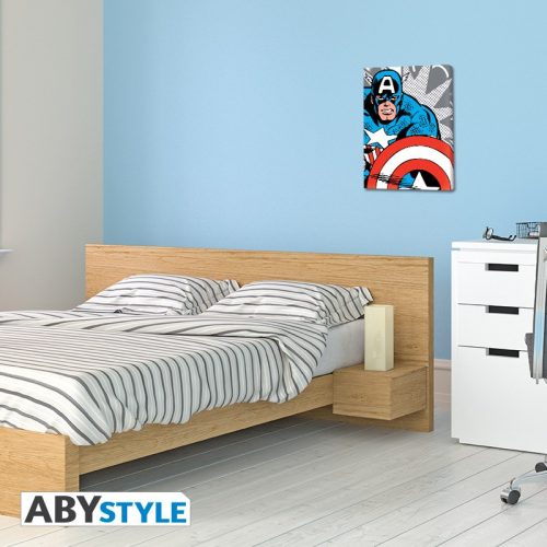 Marvel Captain America Amerika Kapitány Fakeretes Vászonkép 30cmx40cm Új, Bontatlan